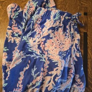 Lilly Pulitzer Vibrant Coral Print Joggers